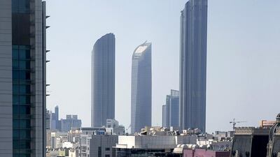 A view of the Al Markaziyah neighbourhood in Abu Dhabi. HSBC says economic growth in the UAE, the second-biggest Arab economy, will slow to 3.1 per cent this year. Silvia Razgova / The National