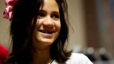 Gia Navas, 11, has had several surgeries for a cleft lip and palate at the Operation Smile headquarters in Abu Dhabi.