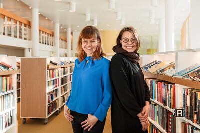 The pavilion’s Hanna Harris, left and Anni Vartola. Courtesy Tuomas Uusheimo