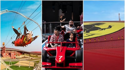 Ferrari World Abu Dhabi will open its Red Roof walking and Zip Line experience on November 5. Courtesy Ferrari World; The National