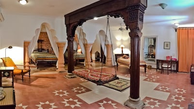 The Sheela Mahal room at Neemrana Fort Palace. Photo: Neemrana Fort Palace