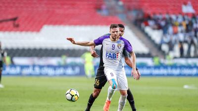 Marcus Berg will look to continue his fine goalscoring from for Al Ain into the Asian Champions League last 16. Victor Besa / The National