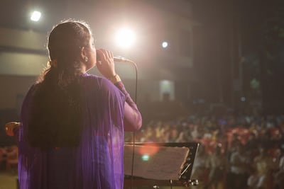 Artists such as Theertha Suresh are still asked to perform kathu pattu on stage. Photo by Sebastian Castelier