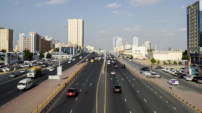 Al Ittihad Road in Ajman, where police say jaywalking has become a blight on road and pedestrian safety. Reem Mohammed / The National