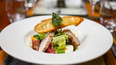 A dish at Tusks restaurant at at Fairmont Mount Kenya.