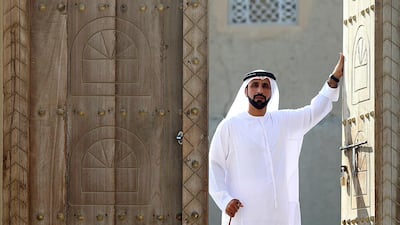 The poet Saif Al Manei, pictured in Al Ain, has written more than 100 poems. Satish Kumar / The National