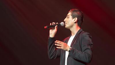 Mohammed Assaf performs at a concert during the Abu Dhabi Formula One Grand Prix. Cedric Ribeiro / Getty Images