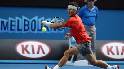 Rafael Nadal faces Grigor Dimitrov of Bulgaria in the Australian Open quarter-final round. Aaron Favila / AP