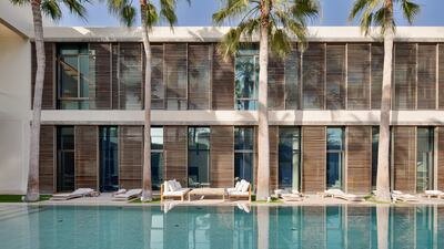 Known as the Pool House, it is built around an inviting 18-metre-long central swimming pool