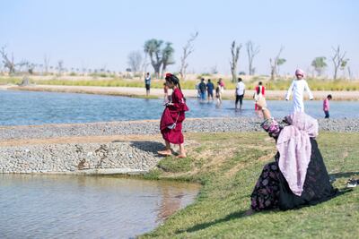 Love Lake at Al Qudra is a popular picnic spot. Reem Mohammed / The National