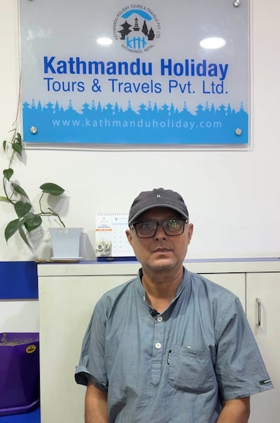Govind Sharma, managing partner at Kathmandu Holiday Tours and Travels. Shazia Ahmed / The National