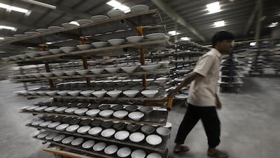 RAK Ceramics is planning to increase its sanitary-ware production in the UAE by 500,000 pieces a year. Jaime Puebla / The National