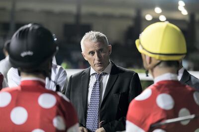 Eric Lemartinel is determined to regain the Group 1 Sheikh Zayed bin Sultan Al Nahyan Crown Jewel after seeing RB Burn demoted to second place for inteference at last year's race. Reem Mohammed / The National