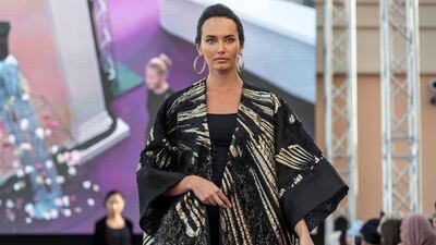 A look by students from the College of Fashion Design, Dubai. Photo: Antonie Robertson / The National