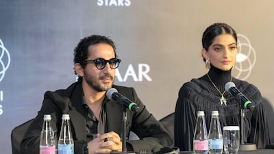 Ahmed Helmy and Sonam Kapoor at the launch of the Dubai Stars at the Palace Downtown. Antonie Robertson / The National