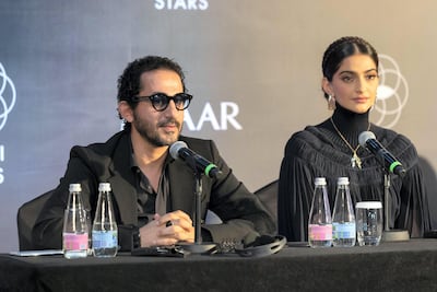 Ahmed Helmy and Sonan Kapoor Dubai Stars press conference at the Palace Hotel in Downtown Dubai. The National / Antonie Robertson