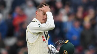 Australia's Marnus Labuschagne walks off for 67. AFP
