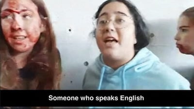 A screengrab from a video released by Israel shows soldiers captured by Hamas militants during the October 7 attack. Reuters