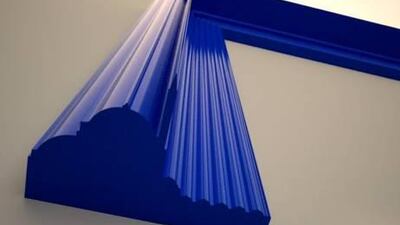 Blue Mosque, 2011, by Babak Golkar, who uses echoes of form in picture frames to explore fluidity in meaning.