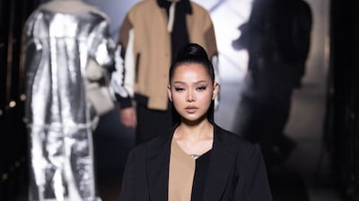 Another edgy look on the Boss autumn/winter 2022 runway.