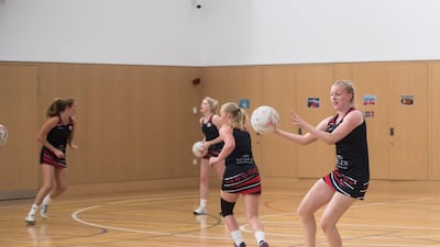 Dubai College players during training.