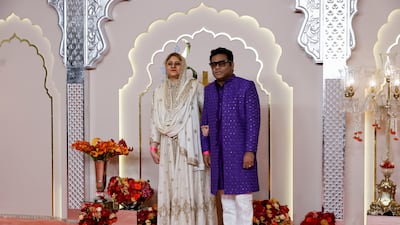 Indian composer A R Rahman and his wife Saira Banu. Reuters