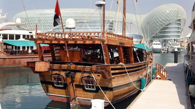 Take a dhow tour around Yas Marina this summer for half the cost. Stephen Lock / The National