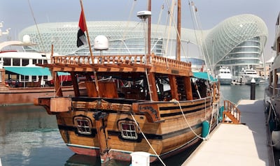 Captain Tony's is offering discounts on cruises around Yas Island. Stephen Lock / The National
