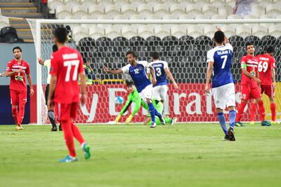 Al Hilal's Yasir Al Shahrani, centre, doubled the lead at Mohammed bin Zayed Stadium. Giuseppe Cacace / AFP