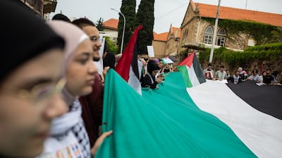 tudents were demanding the school administration end all economic ties “with companies and institutions complicit in the Israeli occupation of Palestinians”.