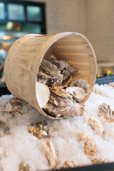 Raw oysters on ice at The Maine Oyster Bar & Grill. The National / Razan Alzayani