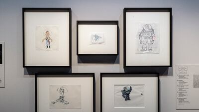 Drawings and preliminary researches for animated characters in animation movies. EPA