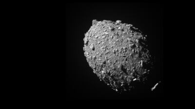 Viewers across the world got a point of view of the spacecraft the moment it crashed into the asteroid on September 27, 2022, at a speed of 24,000km an hour — fast enough to travel from New York to Paris in 15 minutes. Photo: Nasa