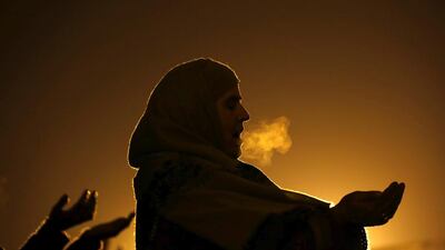 Kashmiri Muslim women pray during prayers following the Islamic festival of Eid-e-Milad, the Prophet Mohammad’s birthday in Srinagar, the summer capital of Indian Kashmir. Hundreds of Muslims thronged at the Hazratbal shrine, which houses a relic believed to be a hair from the beard of Prophet Mohammad. EPA