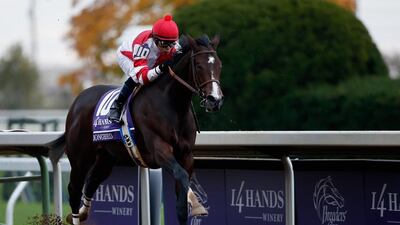 Songbird shown last year winning the Breeders' Cup Juvenile Fillies. Rob Carr / Getty Images / AFP