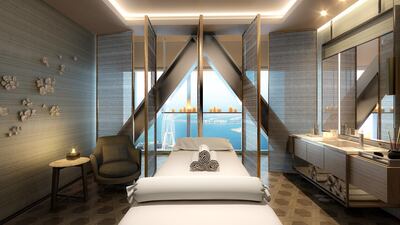 The spa is located on the sky bridge.