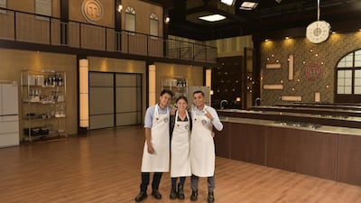 The Filipino participants on MasterChef Asia, from left, Jake Aycardo, Lica Ibarra and Rico Amancio. Courtesy Lifetime Asia