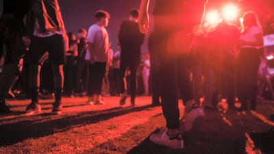 Crowds converge at RedFestDXB 2020. Reem Mohammed / The National