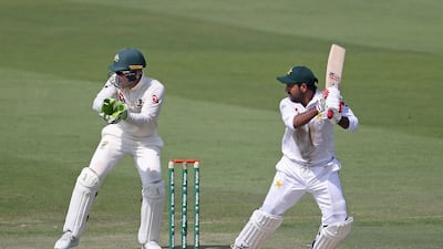 Pakistan captain Sarfraz Ahmed played a heroic innings against Australia on Day 1 of the Abu Dhabi Test. Getty Images