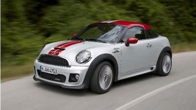 The low-set John Cooper Works Coupé is quick and responsive as well as boasting 280L of storage to the rear, compared with 160L in a regular Mini hatchback. Courtesy of Mini