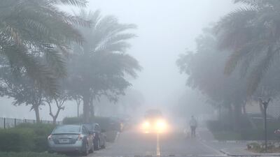 Hazy, misty mornings will persist in the UAE. Pawan Singh/The National