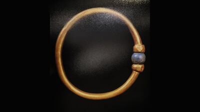 The bracelet taken from the restoration laboratory at the Egyptian Museum. Photo: Egypt's Ministry of Tourism and Antiquities