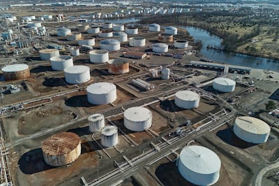 Fuel storage tanks New Jersey. G7 states have discussed releasing strategic oil reserves to stabilise prices. Bloomberg
