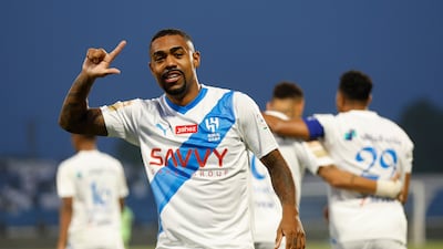 Brazil forward Malcom celebrates scoring for Al Hilal. Getty