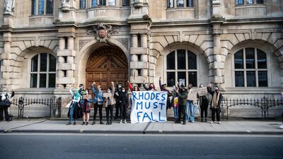 Campaigners want the Cecil Rhodes statue taken down because they say he represented white supremacy and colonialism. Getty