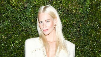 Poppy Delevingne, British model and Cara Delevingne’s sister, wore an ecru embroidered wool tweed jacket from Chanel’s Paris-Cosmopolite 2016-17 collection. She accessorised with a Chanel bag, shoes and Coco Crush diamond earrings and rings from Chanel Fine Jewelry. Courtesy Chanel