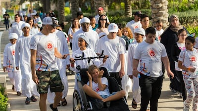 An athletic walk that includes everyone regardless of their physical and mental abilities took place at Umm Al Emarat Park. Special Olympics