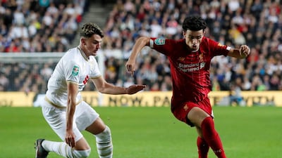 Curtis Jones, 18, was part of a youthful front three for Liverpool. Reuters