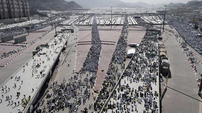UAE pilgrims are safe and well, with their camps far from the site where the crush occurred, says Dr Mohammed Mattar Al Kaabi, chairman of the General Authority for Islamic Affairs and Endowments and head of the UAE Haj mission. AFP Photo / Mohammed Al-Shaikh