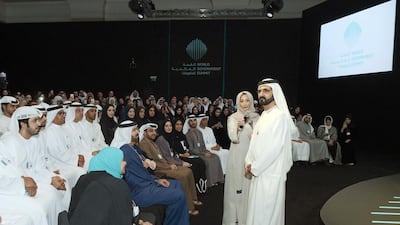 Sheikh Mohammed bin Rashid, Vice President and Ruler of Dubai, at the World Government Summit on Wednesday. Wam